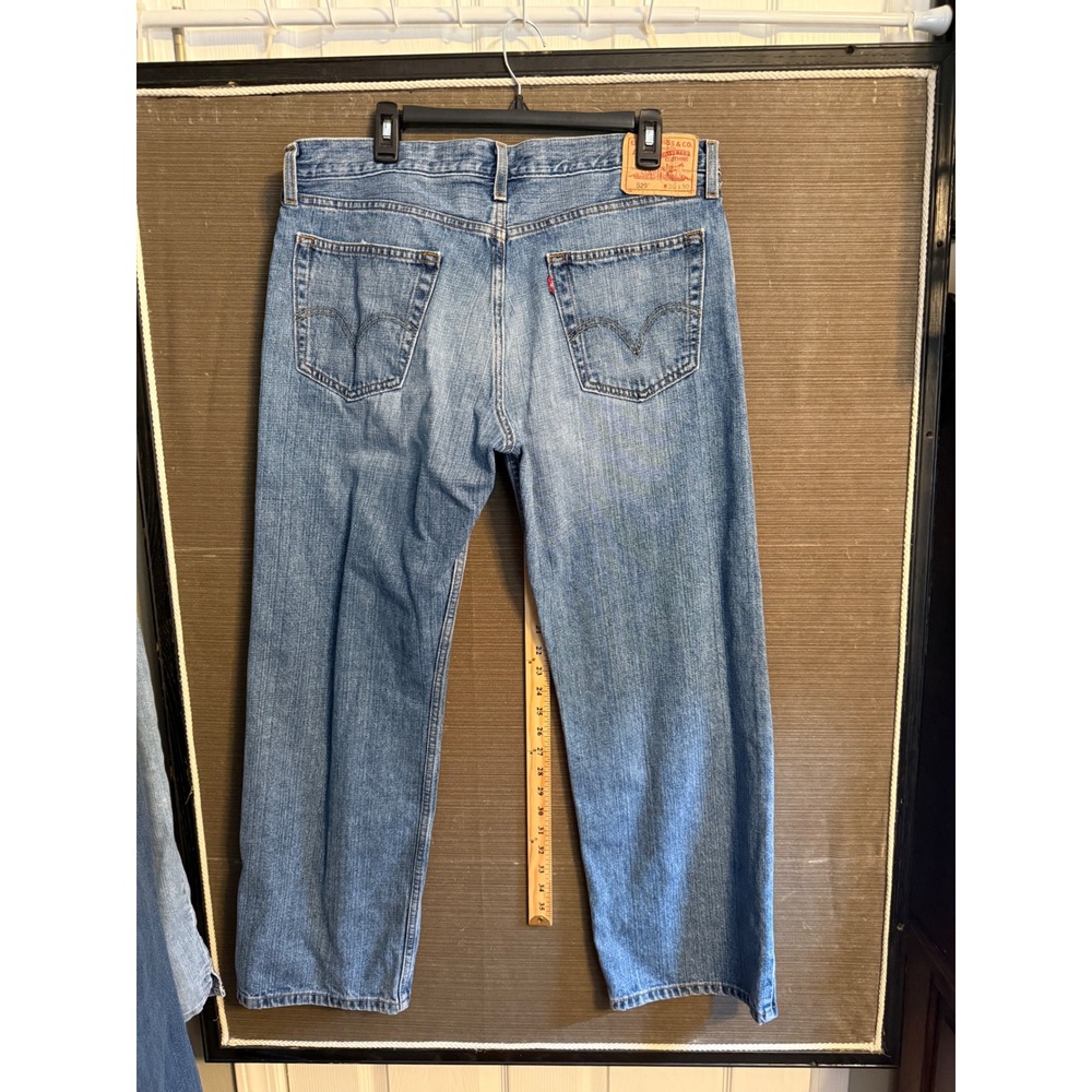 Levis 529 Low Rise Straight Jeans Mens 36x30 Medium Wash Blue Denim 100% Cotton